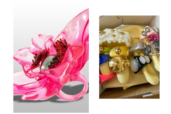 指輪・リング LA MANSO La Manso Woman's Forever Young Blue Plastic Ring La Manso jean paul Gaultier Ring | Pickle